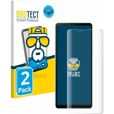 Afbeelding van BROTECT Screenprotector voor Sony Xperia 10 V Folie Beschermfolie transparant volledig dekking (2 Stuks)