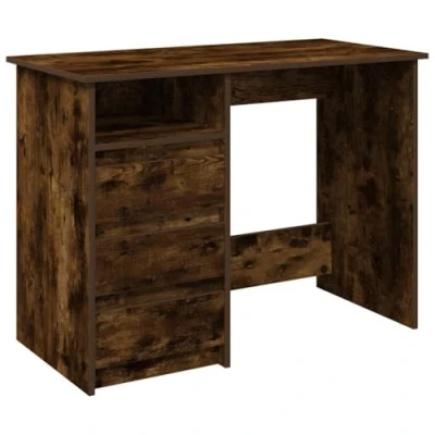 Afbeelding van vidaXL Bureau 102x50x75 cm bewerkt hout gerookt eikenkleurig