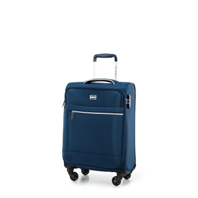 Afbeelding van WITTCHEN MIRA Line Bagagekoffer van zacht polyester, telescopische handgreep, vier zwenkwielen, TSA cijferslot, Donkerblauw, Handbagage