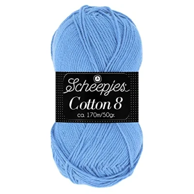 Afbeelding van Scheepjes Cotton 8 kleur 506 Blauw (op=op)
