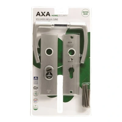 Afbeelding van Axa Curve Plus kort Veiligheidsbeslag kruk Blok PC55 anti kerntrek SKG3 189 x 52mm 55mm
