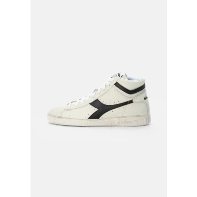 Afbeelding van Diadora GAME Unisex Sneakers hoog, Maat: 42, White /black Leer en imitatieleer