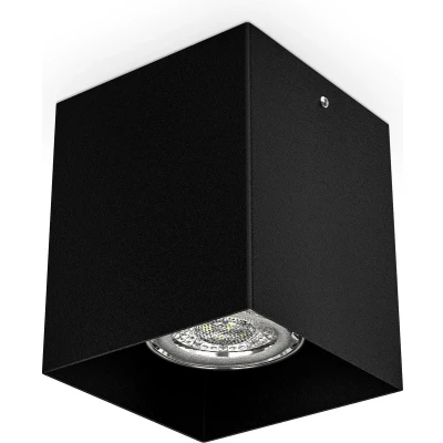 Afbeelding van B.K.Licht Plafondspot zwarte opbouwspot met 1 lichtpunt Ø8cm GU10 fitting excl. lichtbron