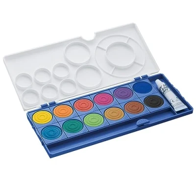 Image de LAMY Aquaplus 510 Peinture couvrante brillante avec cercle de couleurs d&#039;après Johannes Itten en bleu 12 Idéal pour les cours scolaires
