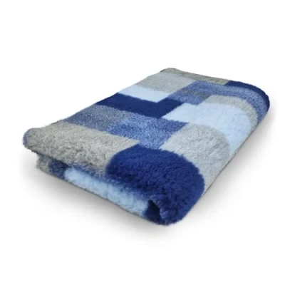 Afbeelding van Vetbed Patchwork Antislip Hondenmat 2 Stuks 75 x 50 cm Lichtblauw Hondenbed Benchmat Voor Honden Machinewasbaar Hondenkleed
