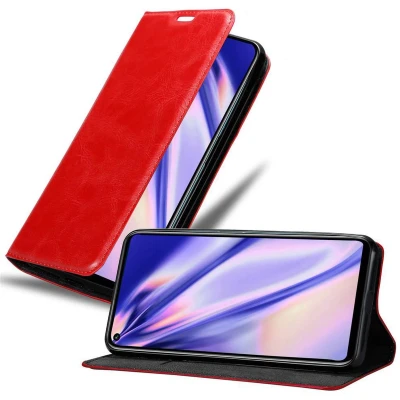 Afbeelding van Cadorabo Hoesje geschikt voor Honor 20 PRO in APPEL ROOD Beschermhoes met magnetische sluiting, standfunctie en kaartvakje Book Case Cover Etui