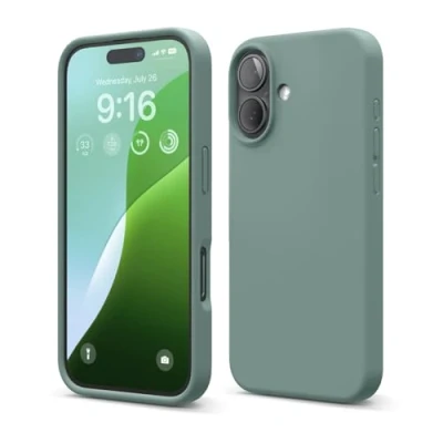 Afbeelding van elago Compatibel met iPhone 16 hoesjes, hoogwaardige vloeibare siliconen hoes, volledige beschermhoes, schokbestendig, slanke telefoonhoes