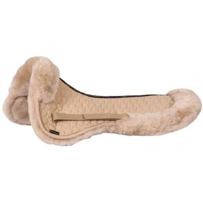 Afbeelding van BR Zadelonderlegger Sheepskin Rand Taupe Full