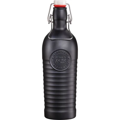 Afbeelding van Bormioli Officina 1825 Beugelfles Antraciet 1,2L 120 cl