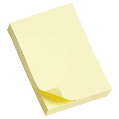 Image de Notes repositionnables Jaune classique 76 x 51 mm bloc de 100 feuilles Lot 12 Post it