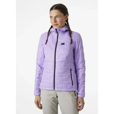 Afbeelding van Helly Hansen Women Lifaloft Hooded Ins Jacket Heather maat M
