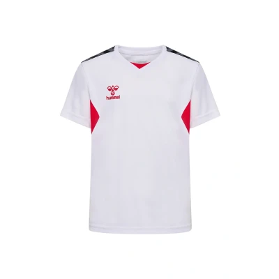 Afbeelding van Hummel Authentic Sport Tshirt voor kinderen, Maat: 116, White true red