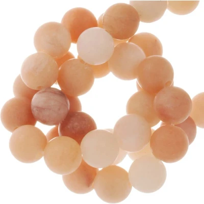 Afbeelding van Roze Aventurijn Frosted Kralen (6 mm) 66 Stuks