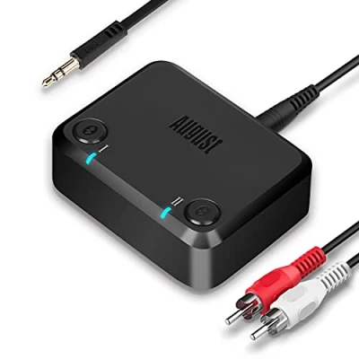 Afbeelding van Bluetooth 5.0 zender voor tv, August MR270 HD, draadloze audio adapter met aptX lage latentie en multipoint het gelijktijdig aansluiten van twee paar hoofdtelefoons, zenderadapter