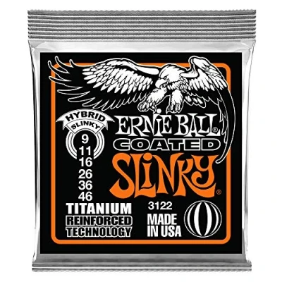 Afbeelding van Ernie Ball EB3122 9 46 Coated Titanium RPS Hybrid Slinky Elektrische gitaarsnaren