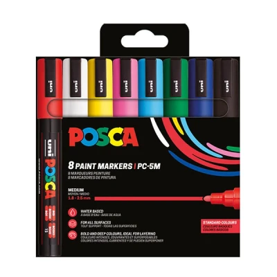 Image de POSCA BTE 8 PC5M PTE FINE ASSORTI
