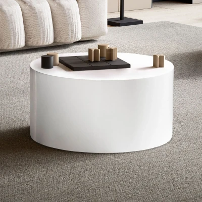 Afbeelding van Sky Style Monobloc Hoogglans Wit Salontafel Rond
