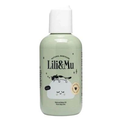 Afbeelding van Lili&amp;Mu Natuurlijke oliën voor kinderen, 150 ml, babymassageolie, jojoba olie, calendula extract, vitamine E, veganistische lichaamsolie, verzorgt de hydraterende huid