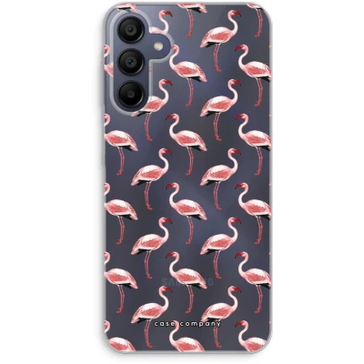 Afbeelding van Case Company® hoesje geschikt voor Samsung Galaxy A25 Flamingo Soft Cover Telefoonhoesje Bescherming aan alle Kanten en Schermrand