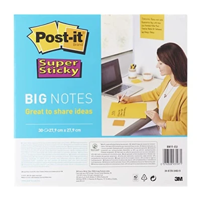 Afbeelding van Scrum Big Notes 3M Post it 27.9x27.9cm geel