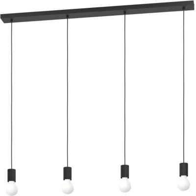 Afbeelding van EGLO Nogalte hanglamp 4 lichts E27 117 cm Rechthoek Zwart