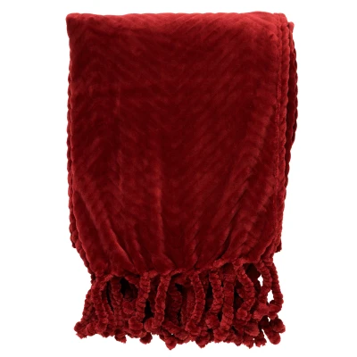 Afbeelding van Dutch Decor ZIGGY Plaid van fleece 140x180 cm Merlot rood