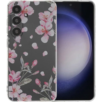 Afbeelding van iMoshion hoesje Geschikt voor Samsung Galaxy S24 Siliconen Design Meerkleurig / Blossom Watercolor