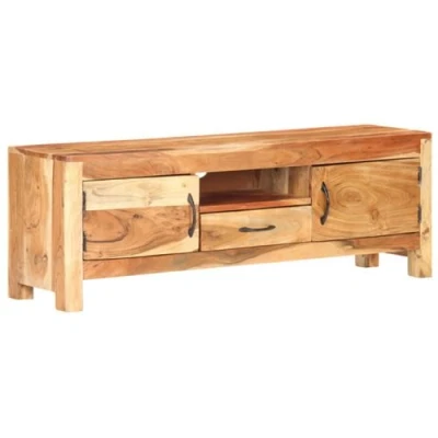 Afbeelding van Tv meubel 116x30x40 cm massief acaciahout