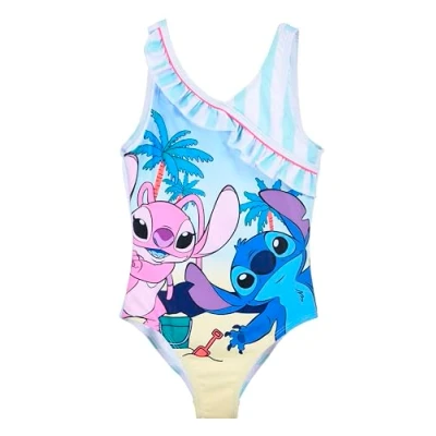 Afbeelding van Disney Lilo &amp; Stitch Stripe Badpak voor meisjes, Turkoois