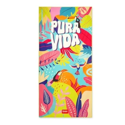 Afbeelding van Legami Lichte microvezel, compact, zandbestendig, sneldrogend, extreem absorberend, ruimtebesparende handdoek, 85 x 180 cm, Pura Vida