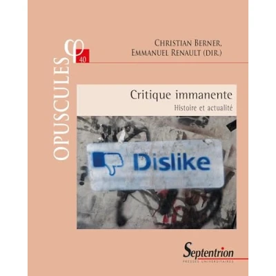 Afbeelding van CRITIQUE IMMANENTE HISTOIRE ET ACTUALITE