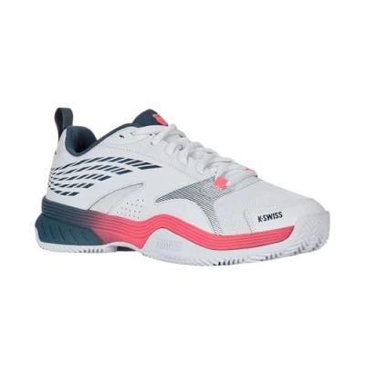 Afbeelding van K SWISS Speedex Tennisschoenen voor kleibanen, Heren, Maat: 47, White stargazer neon blaze Textiel