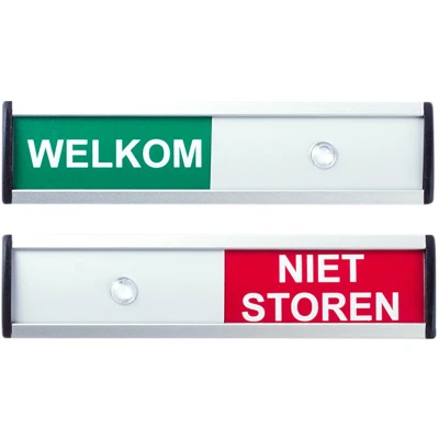Afbeelding van Infobord welkom/niet storen 125x30mm
