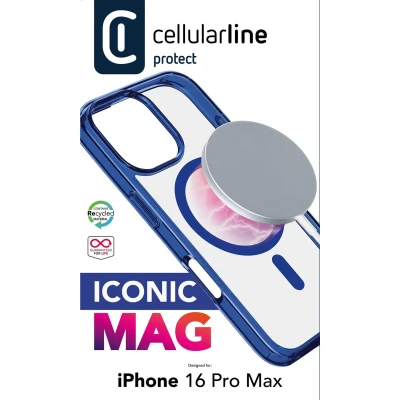 Afbeelding van Cellularline Cover Iconic Magsafe Iphone 16 Pro Max Blauw (iconicmagiph16prmb)