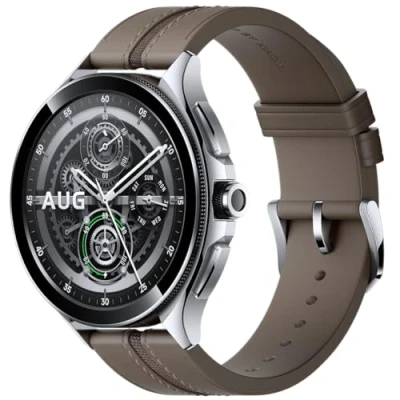 Afbeelding van Xiaomi Watch 2 Pro 4G Zilver (Bruine Leren Band)