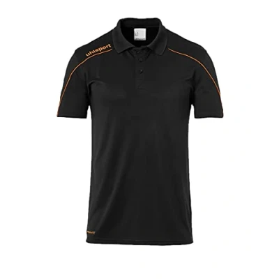 Afbeelding van Uhlsport Stream 22 Polo Heren Zwart / Fluo Oranje Maat: M