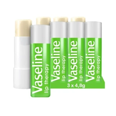 Afbeelding van Vaseline Lip Therapy aloë vera getinte lippenbalsem met en vitamine E, 3 x 4,8 g