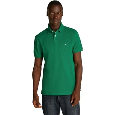 Afbeelding van Tommy Hilfiger 1985 Regular Poloshirt, Heren, Maat: Large, Nouveau green