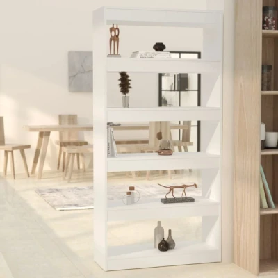 Afbeelding van Boekenkast/kamerscherm 80x30x166 cm spaanplaat wit