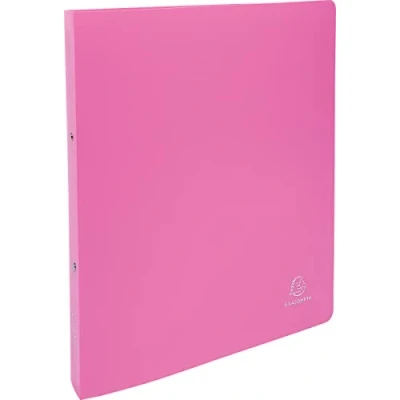 Image de Exacompta Réf. 54694E 1 Classeur semi rigide OPAK 2 anneaux ronds diamètre 30 mm Dos 40 Dimensions extérieures : 32 x 26,8 cm Format à classer A4 Maxi Coloris rose