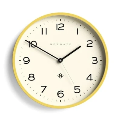Afbeelding van NEWGATE Nummer Drie Echo Wandklok Moderne Ronde Klok Keukenklok Horloges voor Woonkamer Kantoorklok (NUMTHR129CHY)