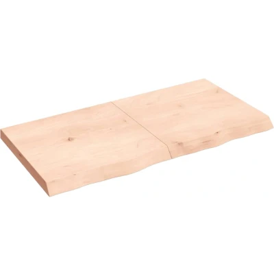 Afbeelding van vidaXL Wastafelblad 120x60x(2 6) cm onbehandeld massief hout