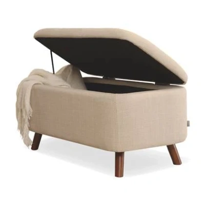 Afbeelding van Nolon Julia bankje met opbergruimte beige 83 x 41 cm