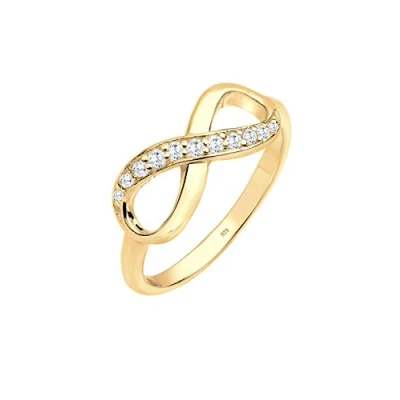 Afbeelding van Elli Infinity Ring goldcoloured, Dames, Maat: 54, Gold coloured