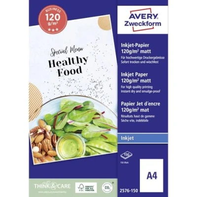 Afbeelding van Avery Zweckform 2576 150 papier voor inkjetprinter A4 (210x297 mm) Mat vel Wit