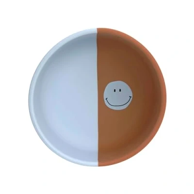 Afbeelding van Lassig Silicone Kom Happy Rascals Smile Blue