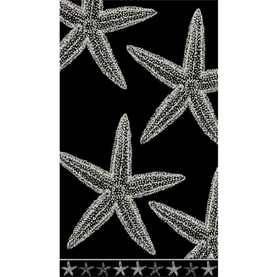 Afbeelding van PHLOX Strandlaken 100% katoen 1 zijde velour 90x160 star black