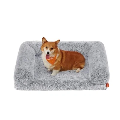 Afbeelding van Feandra Fluffy Hug PGW232G01 Bed voor middelgrote honden en huisdieren, geschikt grote banken, afneembare wasbare hoes, 91 x 68 23 cm, schaduwgrijs