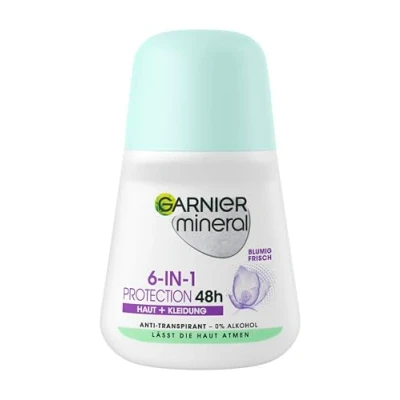 Afbeelding van Garnier Mineral Bluming Frish 6 in 1 deodorant 48h huid + kleding 50ml