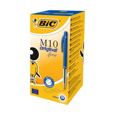 Image de Stylo Bille Rétractable Bic M10 Clic bleu Pointe Fine